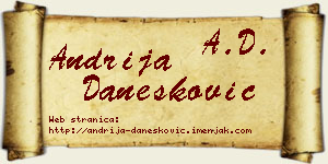 Andrija Danesković vizit kartica
